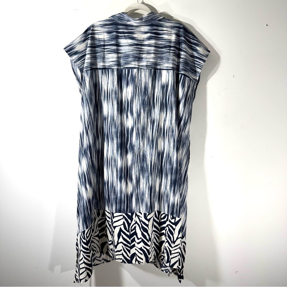 Carla Rockmore Cinch Waist Shirt Dress Mixed Print - Picture 9 of 14